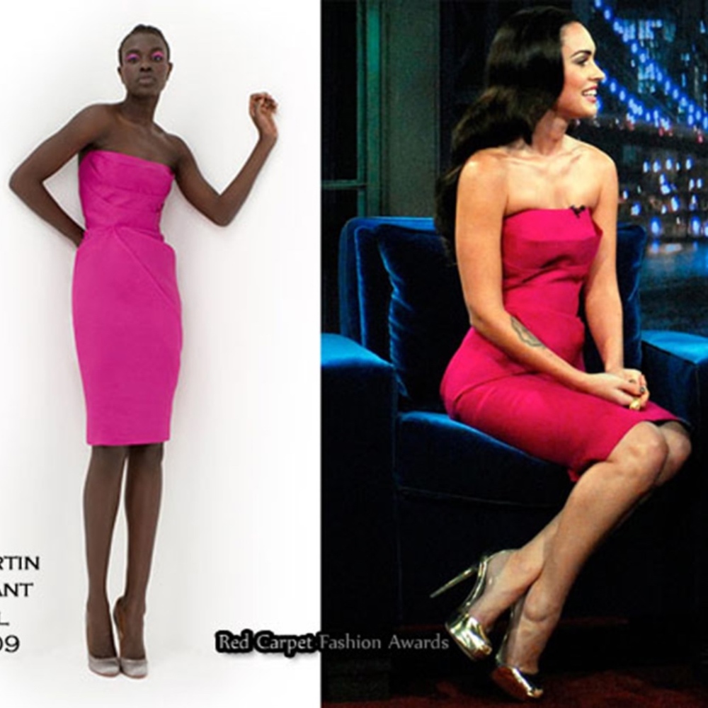 Megan Fox's Martin Grant Raspberry Corset Dress S